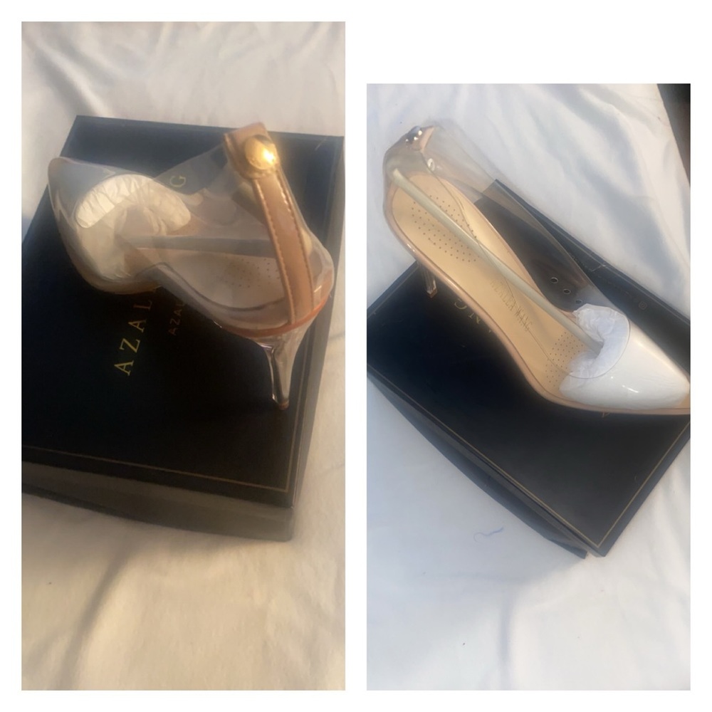 CLEAR SEE THROUGH ALL THE WAY SEXY PUMPS'